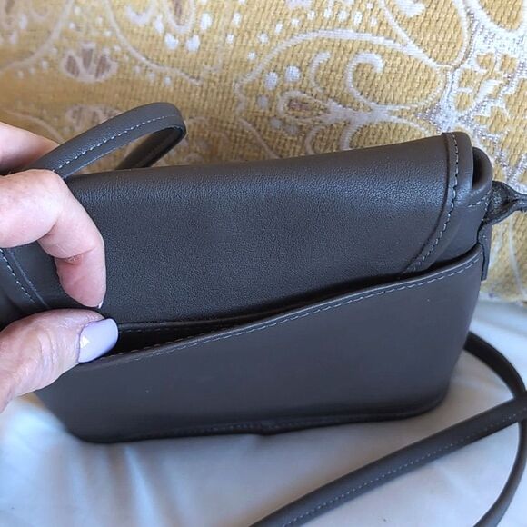 Rare -Vintage COACH Tango Flap Turn-Lock Dk Gray 🩶 Mini Crossbody Bag - Picture 9 of 16